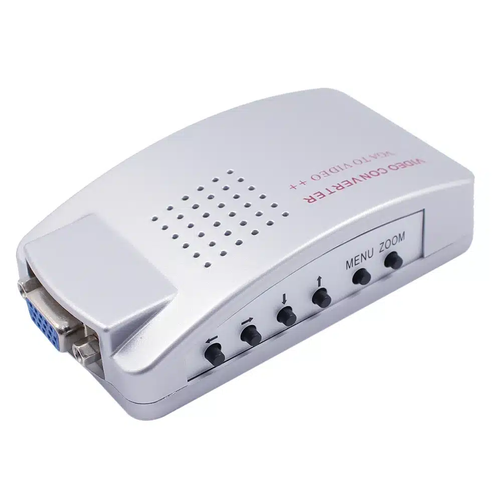 Universal NTSC PAL VGA to TV AV RCA Signal Adapter Converter Video Switch Box Composite for Computer Laptop PC 17