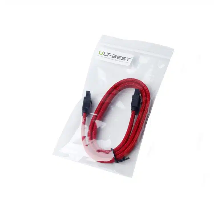 ULT-Best 5PCS 50CM SATA 3.0 III SATA3 7pin Data Cable 6Gb/s SSD Cables HDD Hard Disk Drive Cord line with Nylon Premium Sleeved 16
