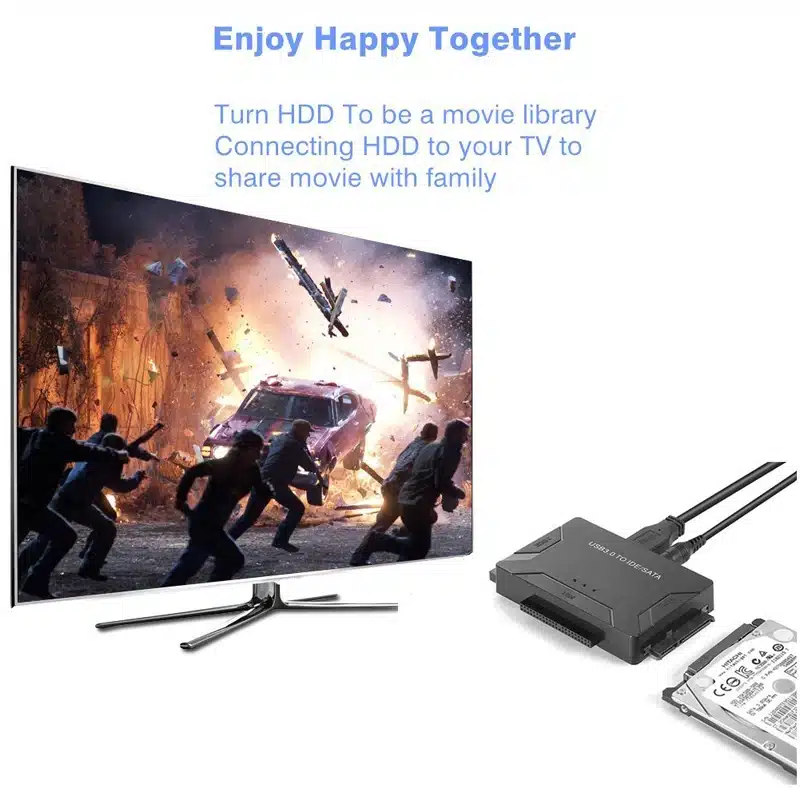 USB 3.0 to SATA IDE ATA Data Adapter 3 in 1 for PC Laptop 2.5" 3.5" HDD Hard Disk Driver With Power 12