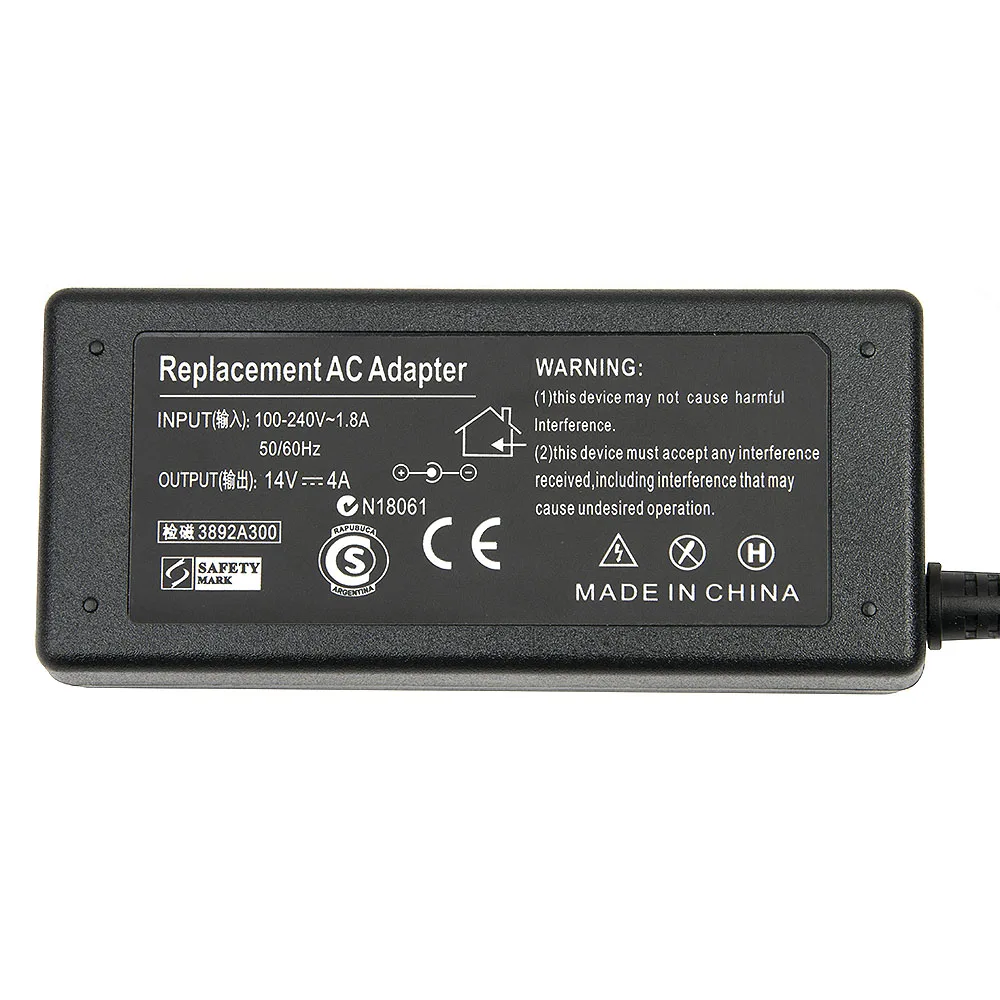 14V 4A 56W AC Power Laptop Adapter For sumsang LCD SyncMaster Monitor S24A350H B2770 P2770H P2370H Notebook Power Supply 15