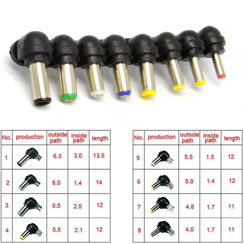 Universal 80W DC USB Port LED Auto Car Charger Adjustable Power Supply Adapter Set 8 Detachable Plugs For Laptop Notebook 11