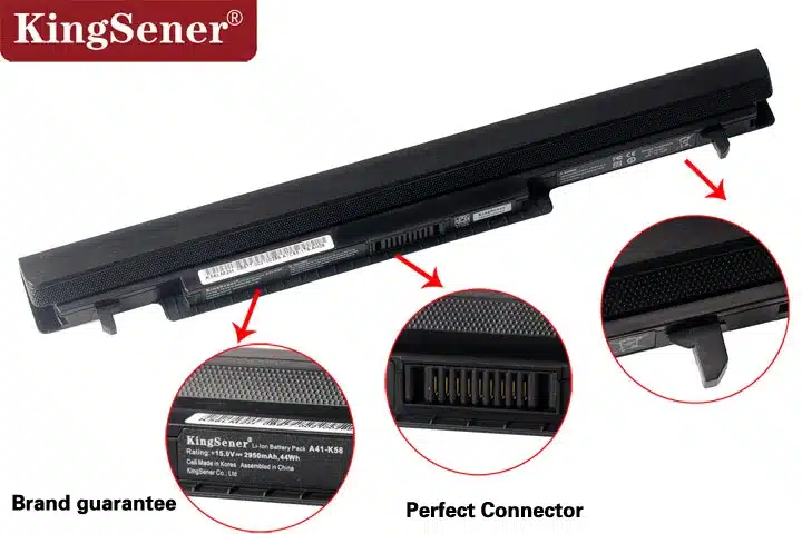 Korea Cell KingSener New A41-K56 Battery for ASUS K46 K46C K46CA K46CM K56 K56CA K56CM S46C S56C A32-K56 A42-K56 15V 2950mAh 13