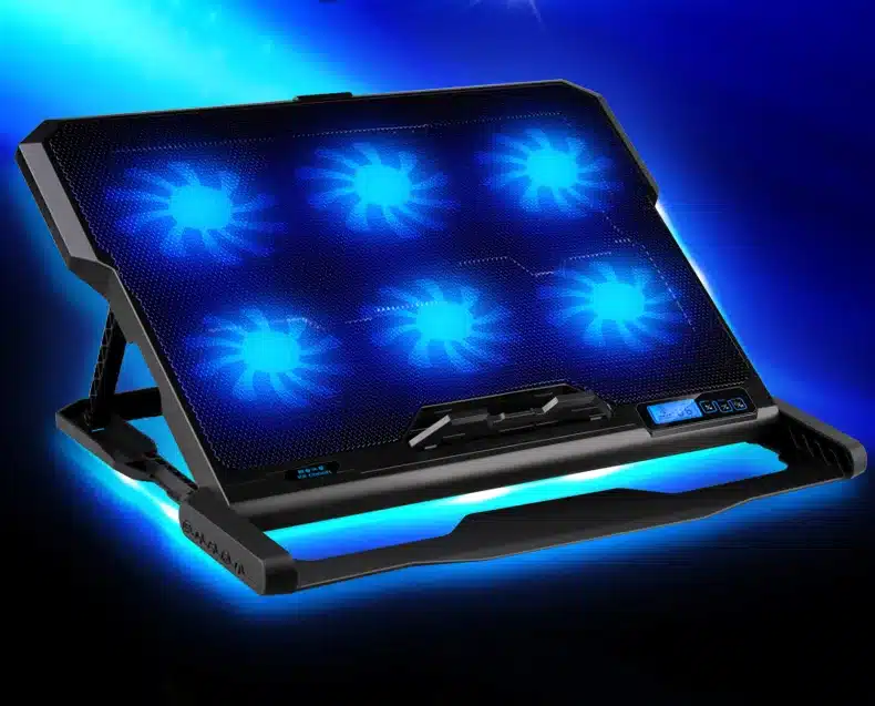 ICE COOREL Laptop cooler 2 USB Ports and Six cooling Fan laptop cooling pad Notebook stand For 12-15.6 inch fixture for laptop 18