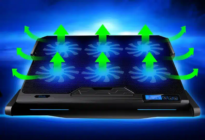ICE COOREL Laptop cooler 2 USB Ports and Six cooling Fan laptop cooling pad Notebook stand For 12-15.6 inch fixture for laptop 19