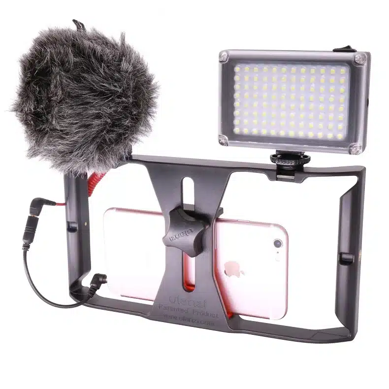 Ulanzi Handheld Smartphone Video Rig Case for iPhone X Samsung,Phone Rig Stabilizer for Live stream Youtube Filmmaking Vlogger 10