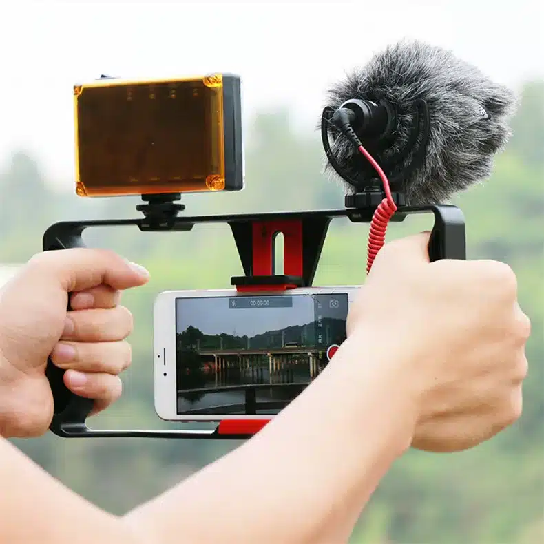 Ulanzi Handheld Smartphone Video Rig Case for iPhone X Samsung,Phone Rig Stabilizer for Live stream Youtube Filmmaking Vlogger 13