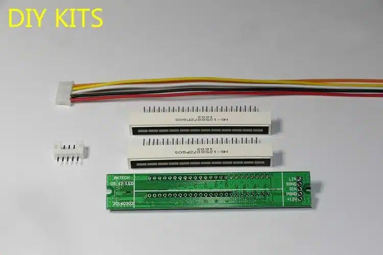 Aiyima Mini Dual 12 Level indicator VU Meter Stereo Amplifier Board Adjustable light Speed Board With AGC Mode Diy KITS 3