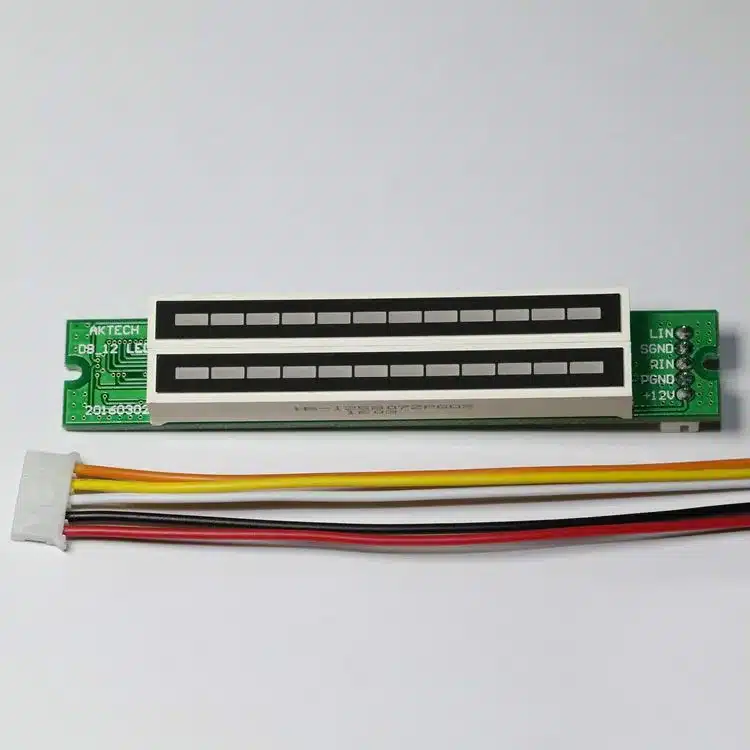 Aiyima Mini Dual 12 Level indicator VU Meter Stereo Amplifier Board Adjustable light Speed Board With AGC Mode Diy KITS 8