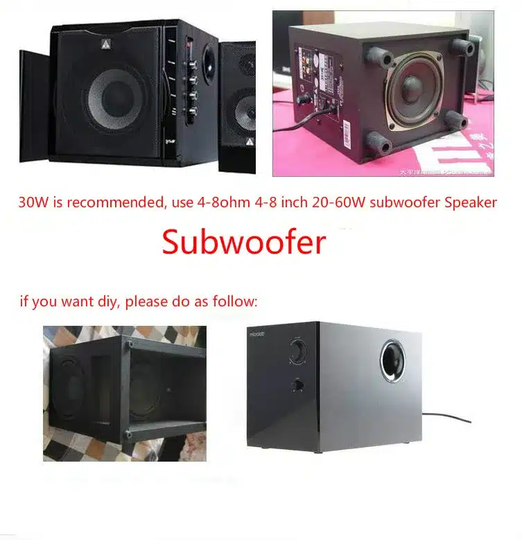 Aiyima TDA2030A 2.1 Subwoofer Amplifier Board Three-channel Speaker Audio Bass Amp Board 12