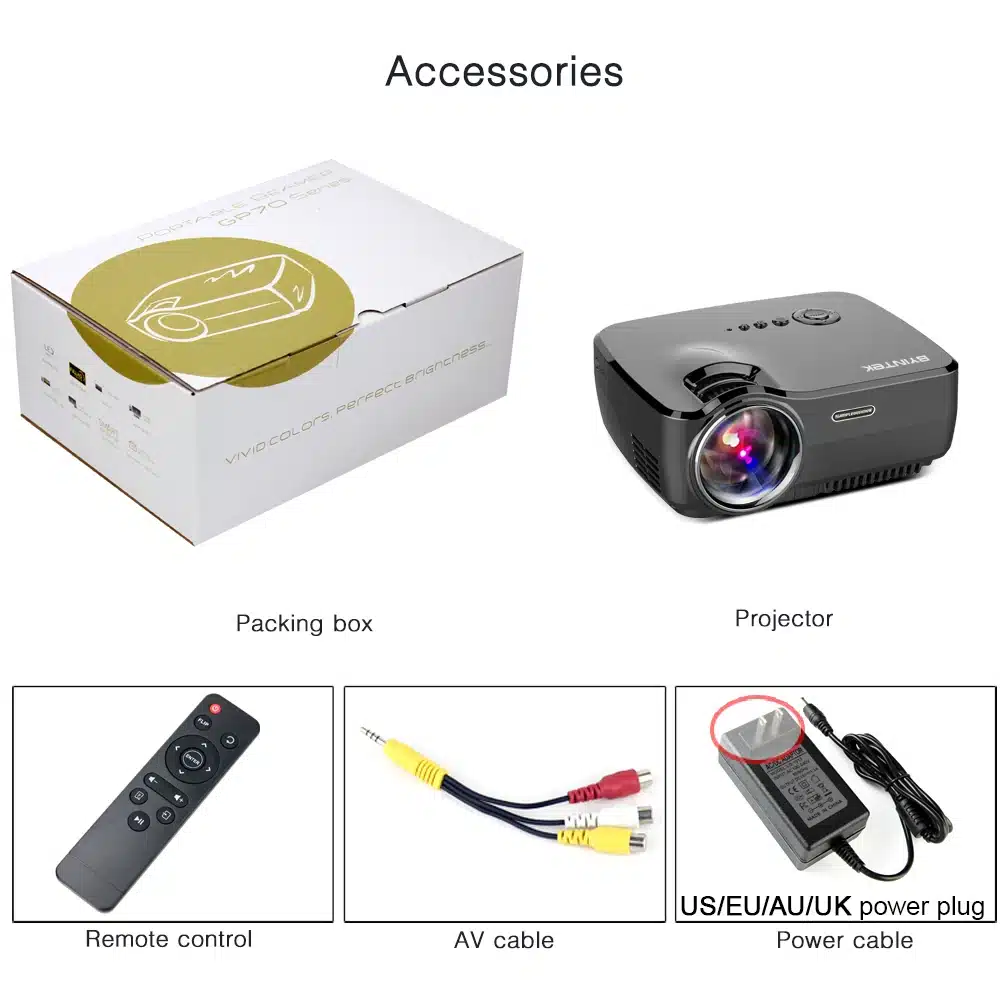 Projector BYINTEK SKY GP70 2018 Hottest Portable Led Projector HD Pico USB HDMI LCD cinema LED Mini Video Digital Home Theater 35