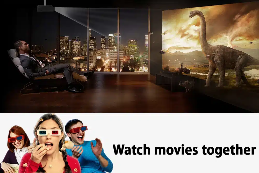2018 Cheap Projector MOON BT96Plus Android wifi smart game bluetooth Video HDMI USB Full HD 1080P Home Theater LED Projector 15