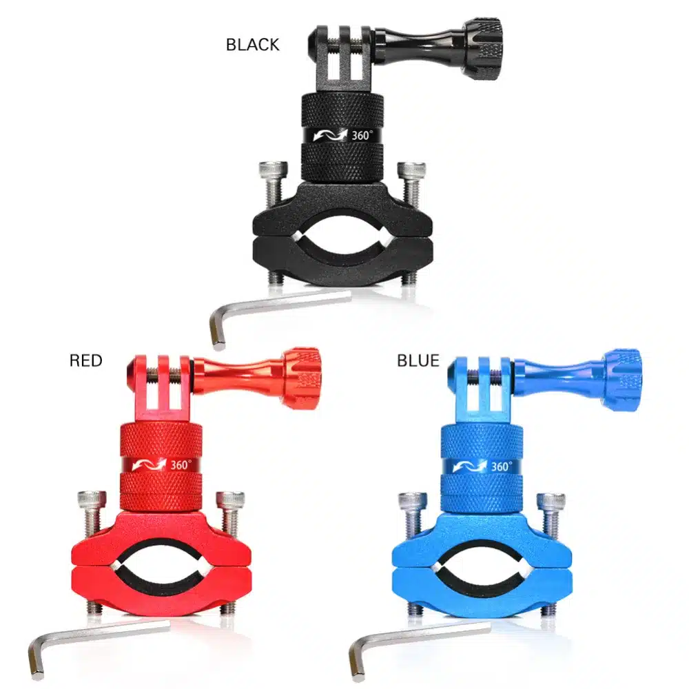 High Quality Aluminum Handlebar Holder for GoPro Hero 4 3+ 3 2 1 Sport Action Camera Holder Bike Bicycle Stand Holder Cam Mount 3