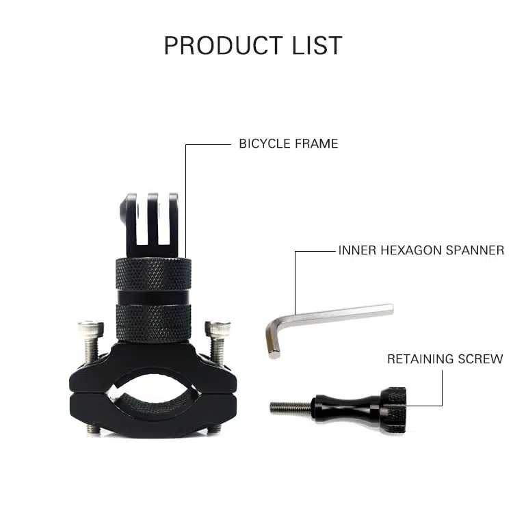 High Quality Aluminum Handlebar Holder for GoPro Hero 4 3+ 3 2 1 Sport Action Camera Holder Bike Bicycle Stand Holder Cam Mount 8