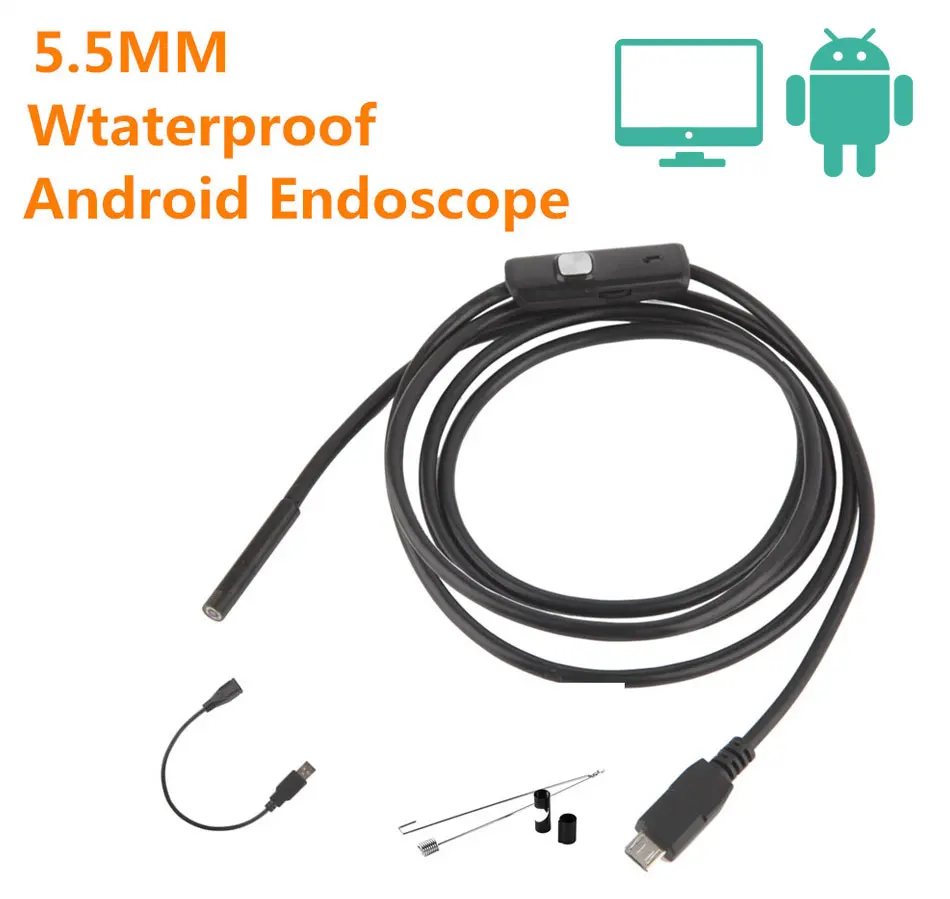 1M 1.5M 2M 3.5M 5M Universal Endoscope 720P Waterproof 6LED Portable Inspection Borescope Camera For Android Mobile Phone 5