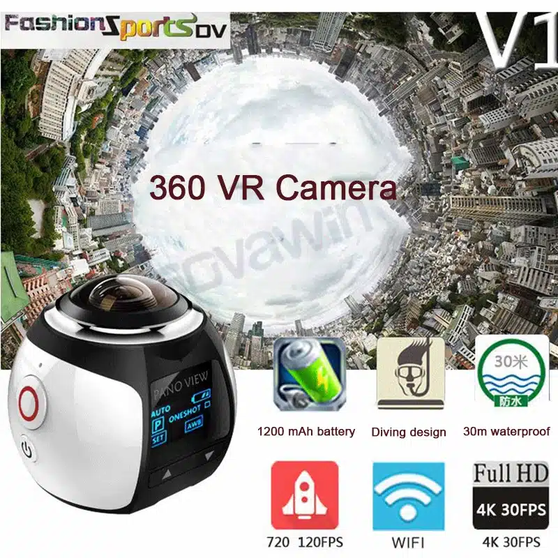 360 Degree Camera VR 4K Wifi Video Mini Panoramic 2448*2448 HD Panorama Action 30m Waterproof Sports Driving Cam 2017 15