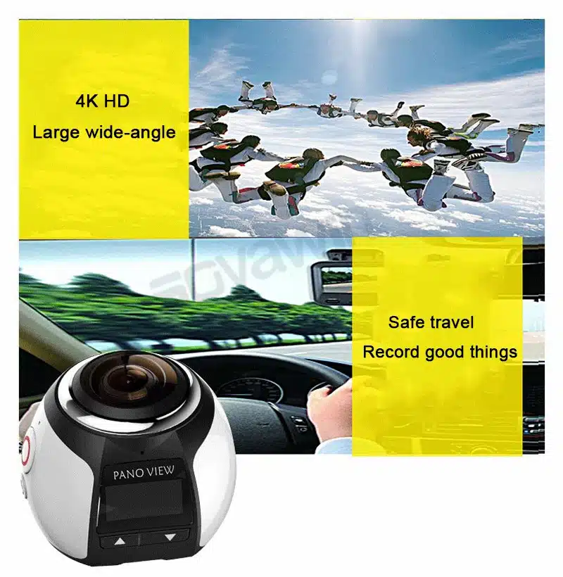360 Degree Camera VR 4K Wifi Video Mini Panoramic 2448*2448 HD Panorama Action 30m Waterproof Sports Driving Cam 2017 17