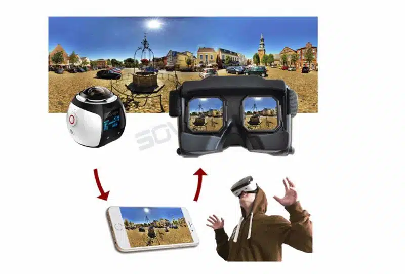 360 Degree Camera VR 4K Wifi Video Mini Panoramic 2448*2448 HD Panorama Action 30m Waterproof Sports Driving Cam 2017 24