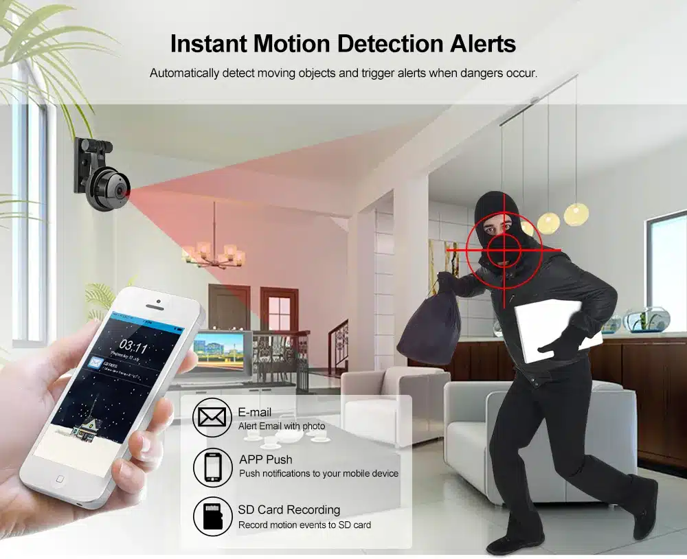 1.3MP Panoramic Camera Mini WIFI Night Vision Smart Home Security IP Camera 360 Wide Angle Camera Onvif Monitor Baby Monitor 13