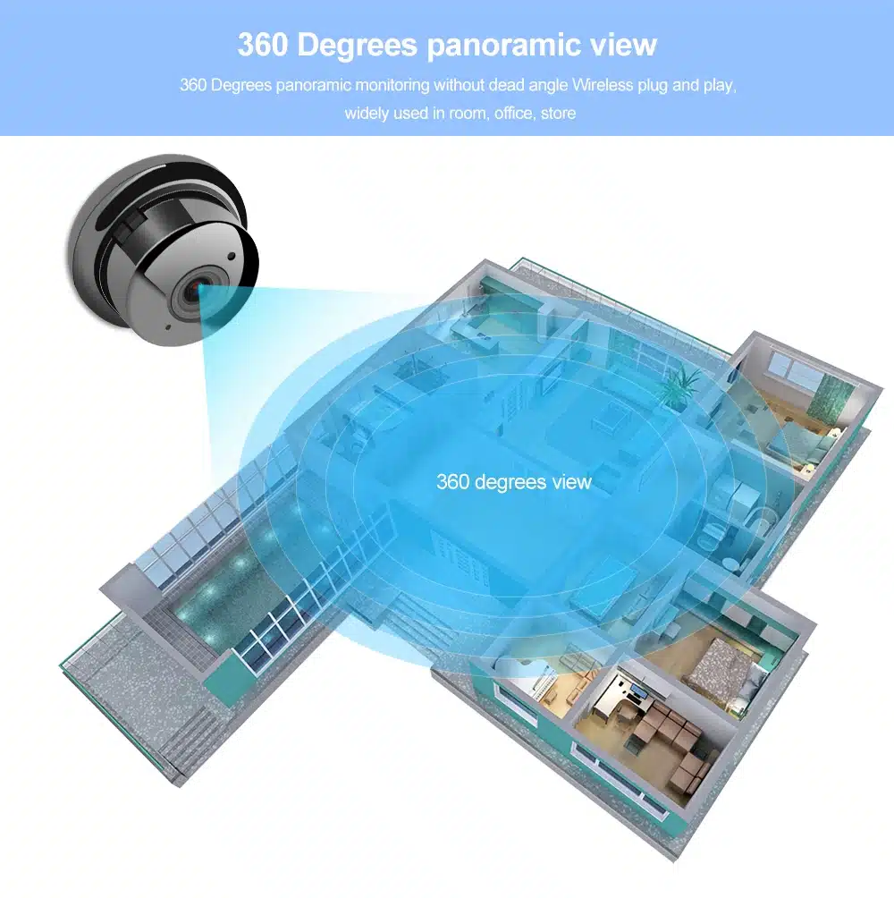 1.3MP Panoramic Camera Mini WIFI Night Vision Smart Home Security IP Camera 360 Wide Angle Camera Onvif Monitor Baby Monitor 14