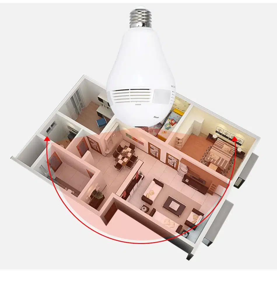 Bulb Light Wireless IP Camera Wi-fi FishEye 960P 360 degree panoramic Mini VR Camera 1.3MP Home Security WiFi Camera Panoramic 13