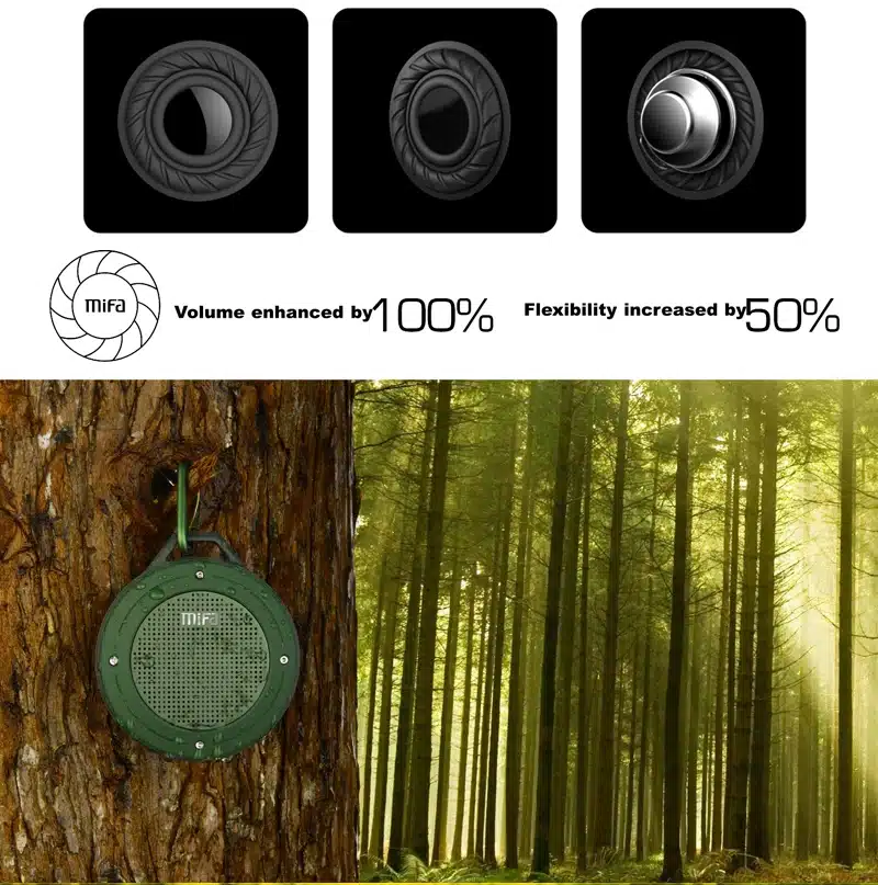 MIFA F10 Outdoor Wireless Bluetooth 4.0 Stereo Portable Speaker Built-in mic Shock Resistance IPX6 Waterproof Speaker with Bass 8