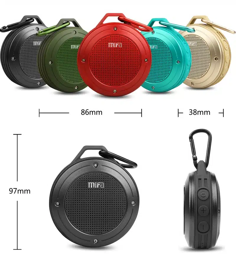MIFA F10 Outdoor Wireless Bluetooth 4.0 Stereo Portable Speaker Built-in mic Shock Resistance IPX6 Waterproof Speaker with Bass 11