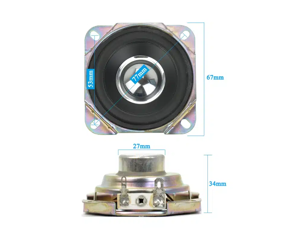 Aiyima 2pcs 2.75inch Audio Speaker 4ohm 15W Uplifting Angle Neodymium Magnetic Full Range Speaker DIY 3