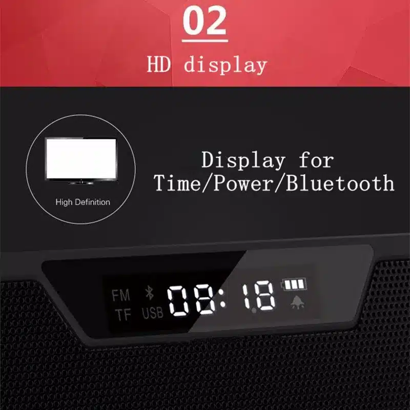 Big power 10W Sardine HIFI portable wireless bluetooth Speaker, Stereo Soundbar TF FM radio subwoofer column for computer player 2