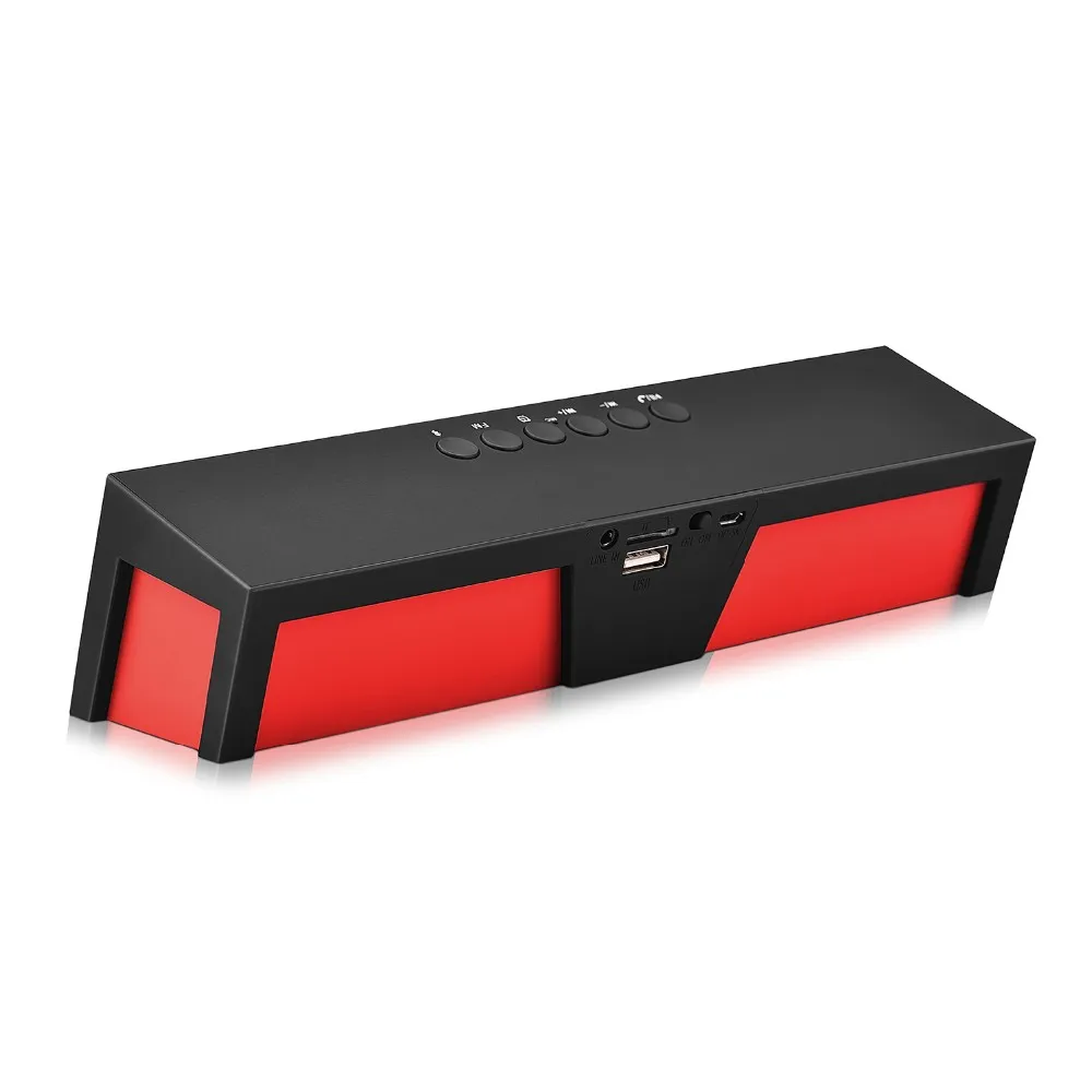 Big power 10W Sardine HIFI portable wireless bluetooth Speaker, Stereo Soundbar TF FM radio subwoofer column for computer player 6