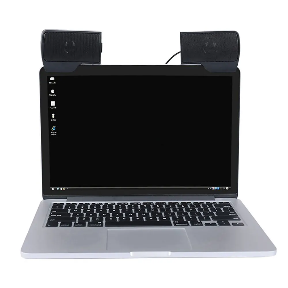 2017 Clip on USB Stereo Speakers line Controller hot sale 1 Pair Mini Portable Soundbar Laptop Notebook PC Computer with Clip 3