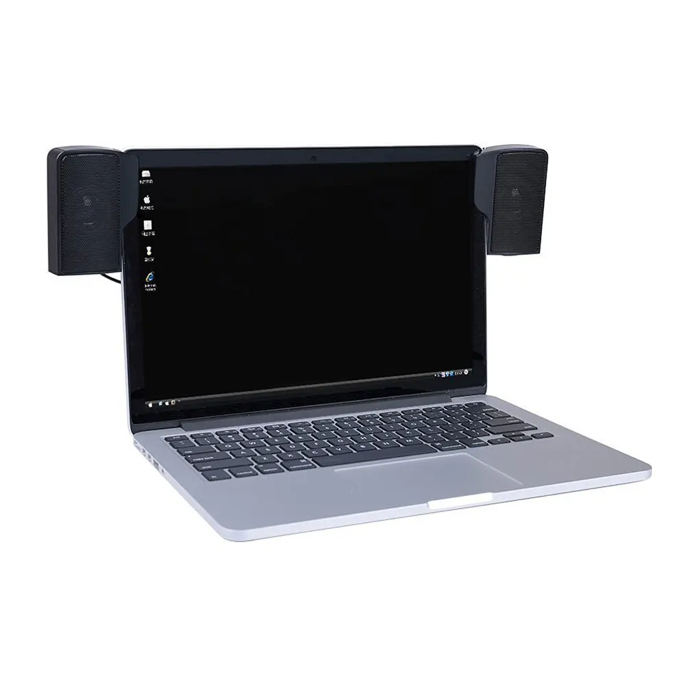 2017 Clip on USB Stereo Speakers line Controller hot sale 1 Pair Mini Portable Soundbar Laptop Notebook PC Computer with Clip 4