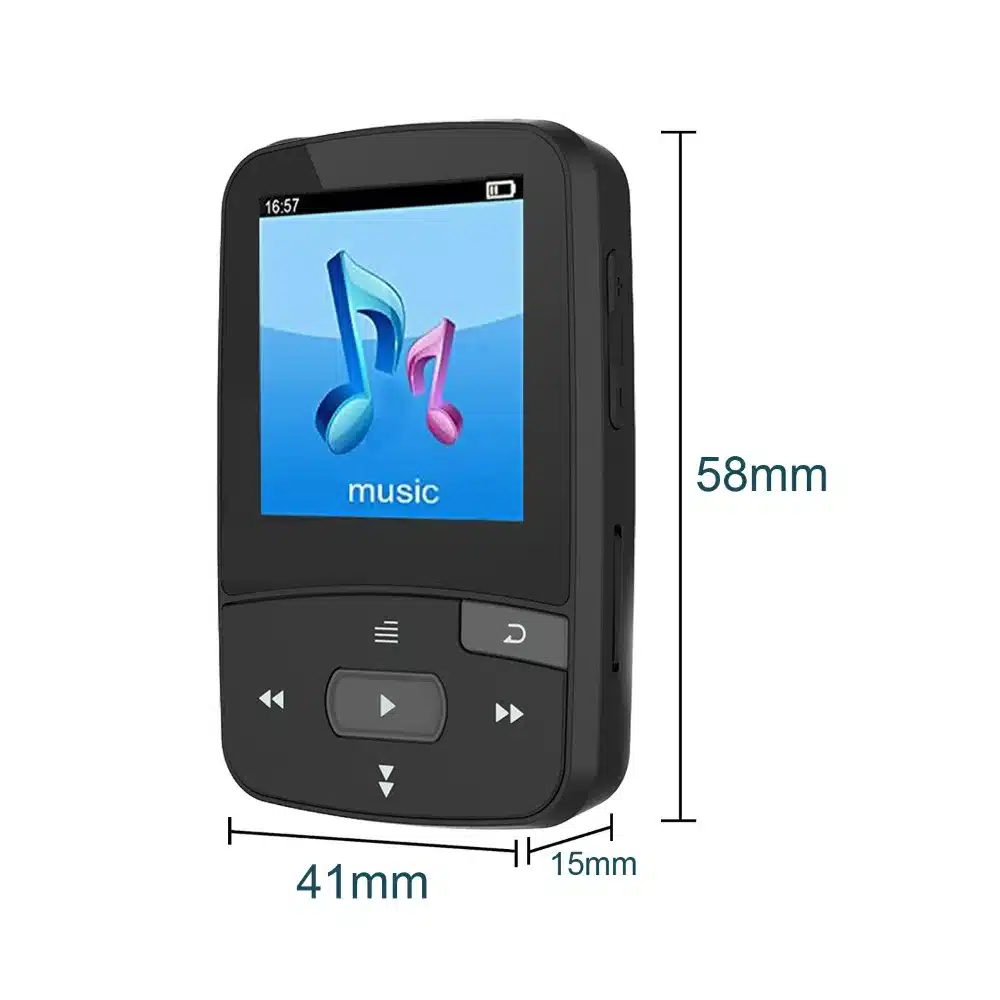 Original MP3 Player Bluetooth 16GB Clip MP3 Sport Running 1.5" Screen with FM Support micro sd card MP3 HIFI Music Player RUIZU 16