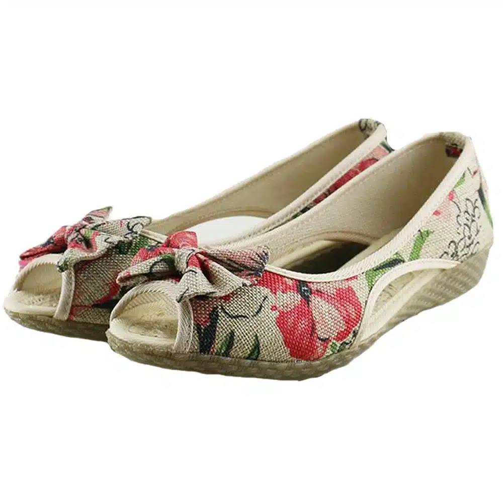 Vintage Women Flats Summer New Soft Canvas Embroidery Shoes Casual Slip On Bow Dance Flat Sandals For Woman Zapatos Mujer 17