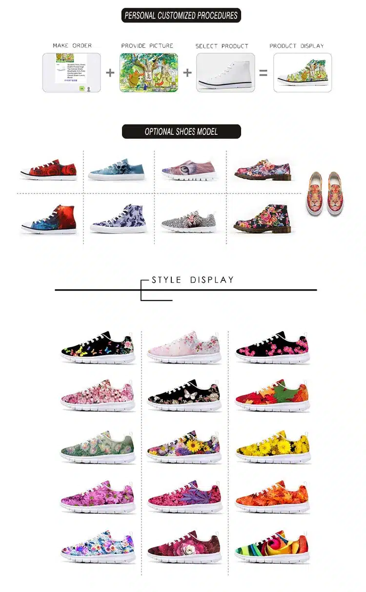FIRST DANCE Custom Print Womens Casual Shoes Summer Female Flower Pattern Womens Vulcanize Shoes Floral Pink Women Casual Shoes 4