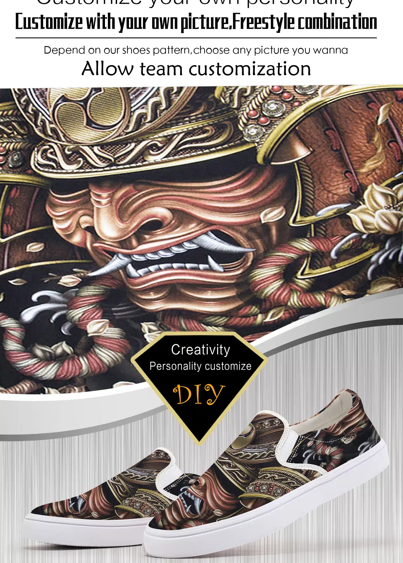 FIRST DANCE Fashion Casual Black Slip On Shoes For Men Nice Skull Printed Loafers Shoes Nice Flat-Bottomed Skull Shoes Spring 31