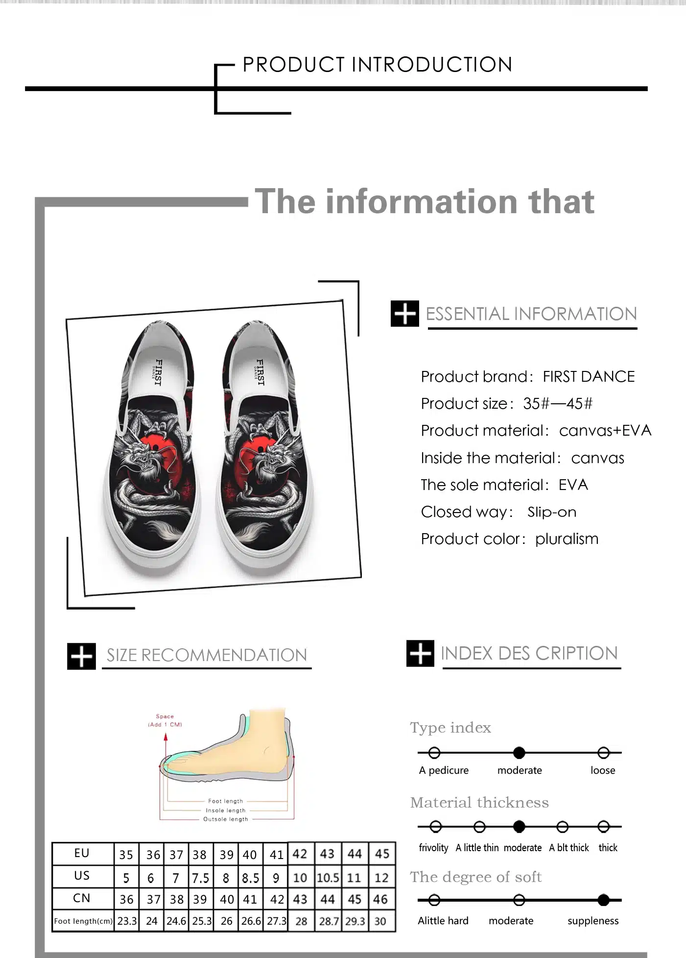 FIRST DANCE Fashion Casual Black Slip On Shoes For Men Nice Skull Printed Loafers Shoes Nice Flat-Bottomed Skull Shoes Spring 32
