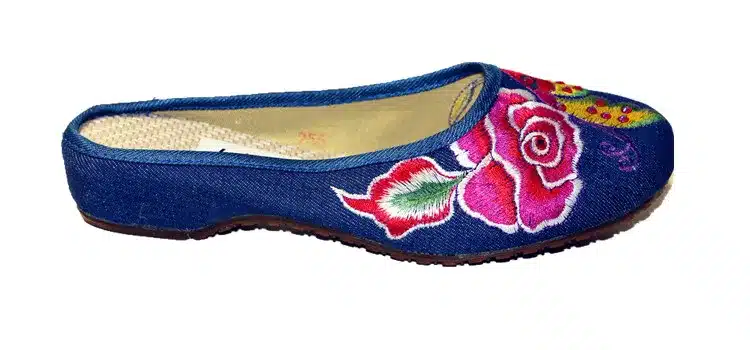 Chinese Flavor Floral Embroidered Wedges Canvas Casual Shoe Ethnic Style Dancing Shoe Round Toe Vintage Leisure Slippers 5