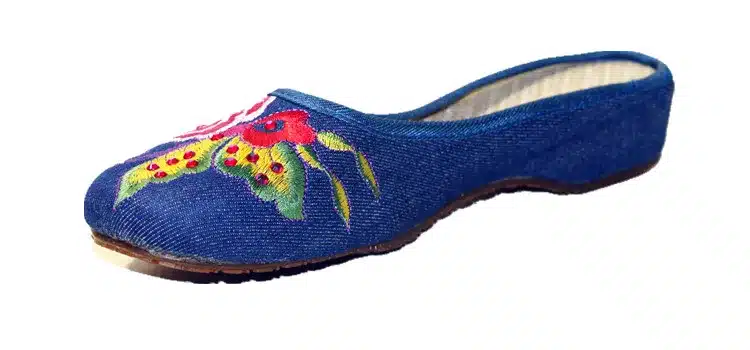 Chinese Flavor Floral Embroidered Wedges Canvas Casual Shoe Ethnic Style Dancing Shoe Round Toe Vintage Leisure Slippers 6