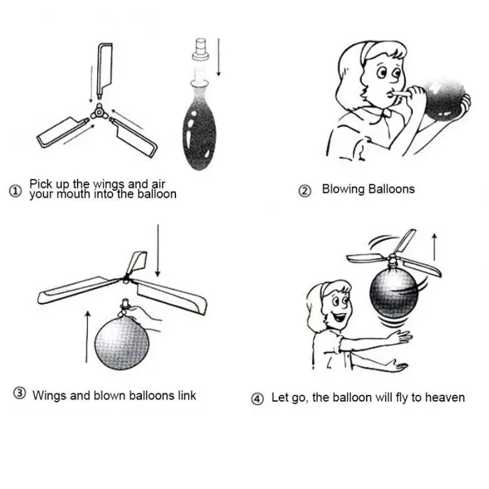 10Pcs Set Toy Balls Balloons Helicopter Flying With Whistle Children Outdoor Playing Creative Funny Toy Propeller Kid Toys YH-17 12