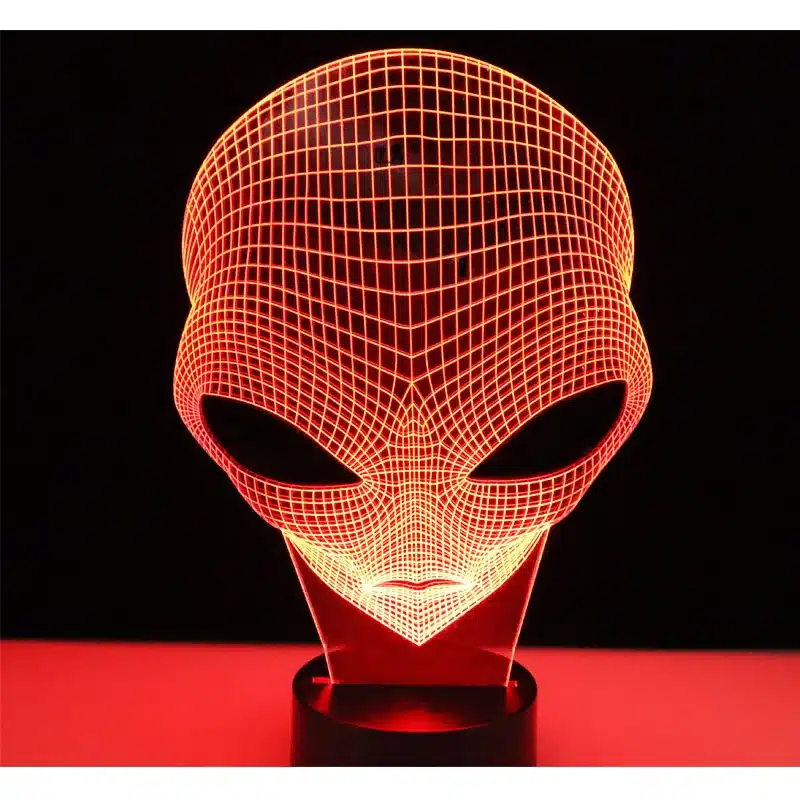 3D LED Night Light Other Planets People Head with 7 Colors Light Alien for Home Decoration Lamp Amazing Visualization Optical 7