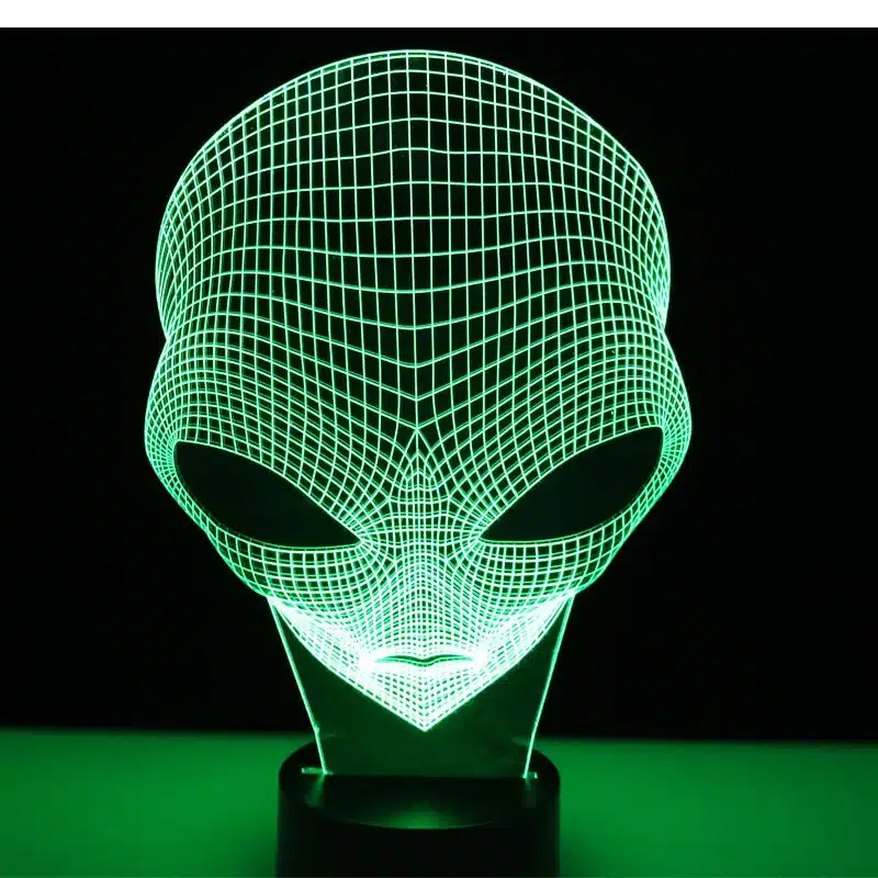 3D LED Night Light Other Planets People Head with 7 Colors Light Alien for Home Decoration Lamp Amazing Visualization Optical 8