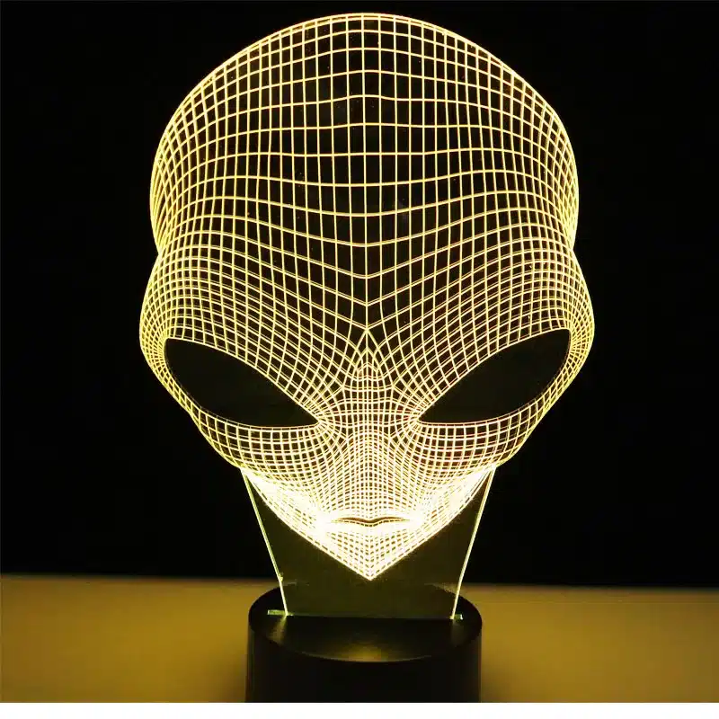3D LED Night Light Other Planets People Head with 7 Colors Light Alien for Home Decoration Lamp Amazing Visualization Optical 9
