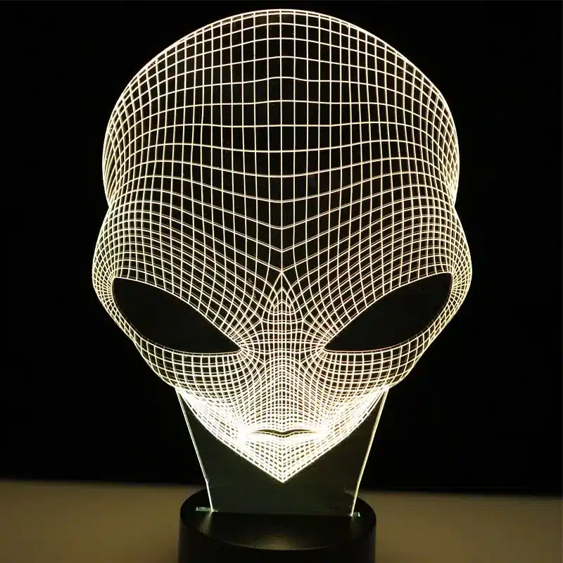 3D LED Night Light Other Planets People Head with 7 Colors Light Alien for Home Decoration Lamp Amazing Visualization Optical 11