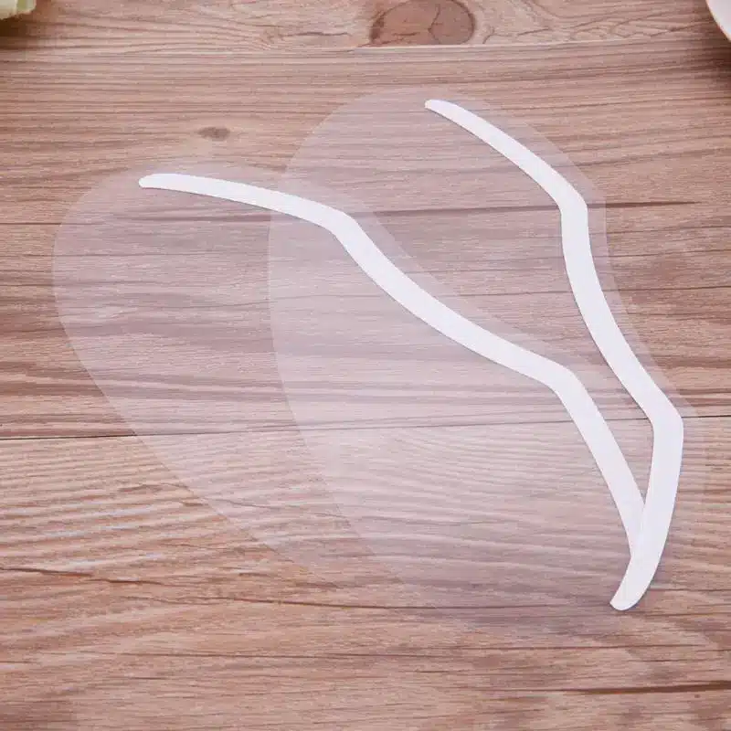 50pcs Women Barber Supplies Disposable Face Hairspray Shield Film For Hair Salon Hair Cutting Face Protection Shield Mask 14