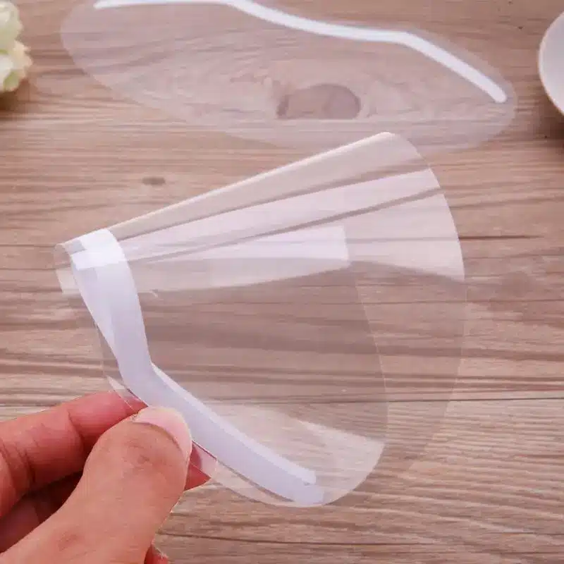 50pcs Women Barber Supplies Disposable Face Hairspray Shield Film For Hair Salon Hair Cutting Face Protection Shield Mask 15