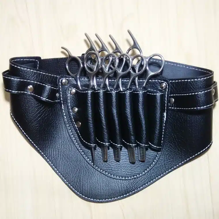 Hairdresser Barber Hair Scissors Bag Shears Bags Tool Hairdressing Holster Pouch Case with Waist Belt Rivet Clips Bag 10