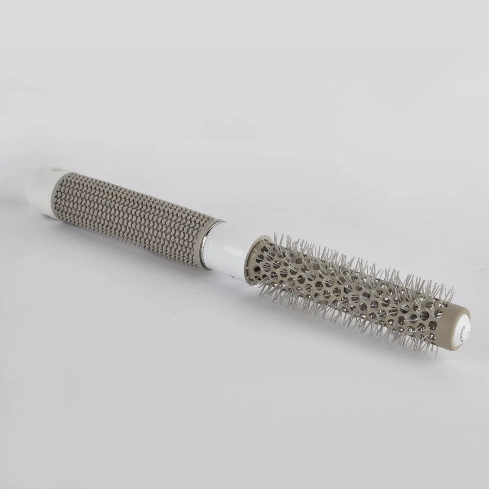 5pcs Different Sizes Gray Hairdressing Brush Tool Comb Round Barrel Curling Rubber Brush Comb Professional Barber Salon Supplies 10