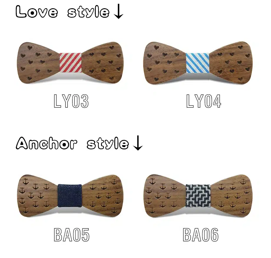2017 brand Children Wooden Bow Ties For Baby Boy Clothing Accessories Solid Color Bowknot Dot Printing Kids Wood BowTie 15