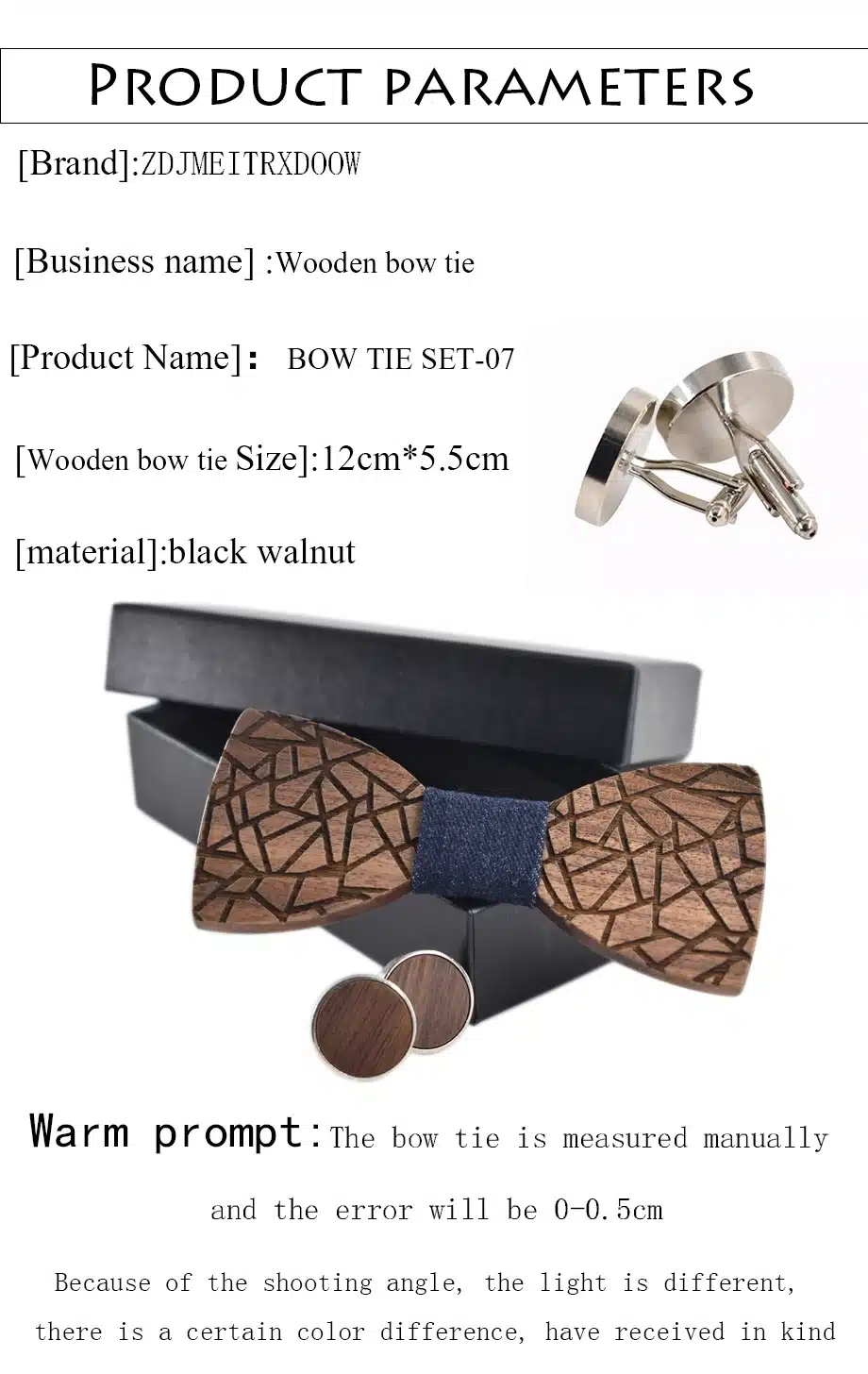 ZDJMEITRXDOOW 2018 New design Wood Bow Ties for Mens Wedding fissur Wooden Bow Tie Butterfly Shape Bowknots Gravatas Slim Cravat 2