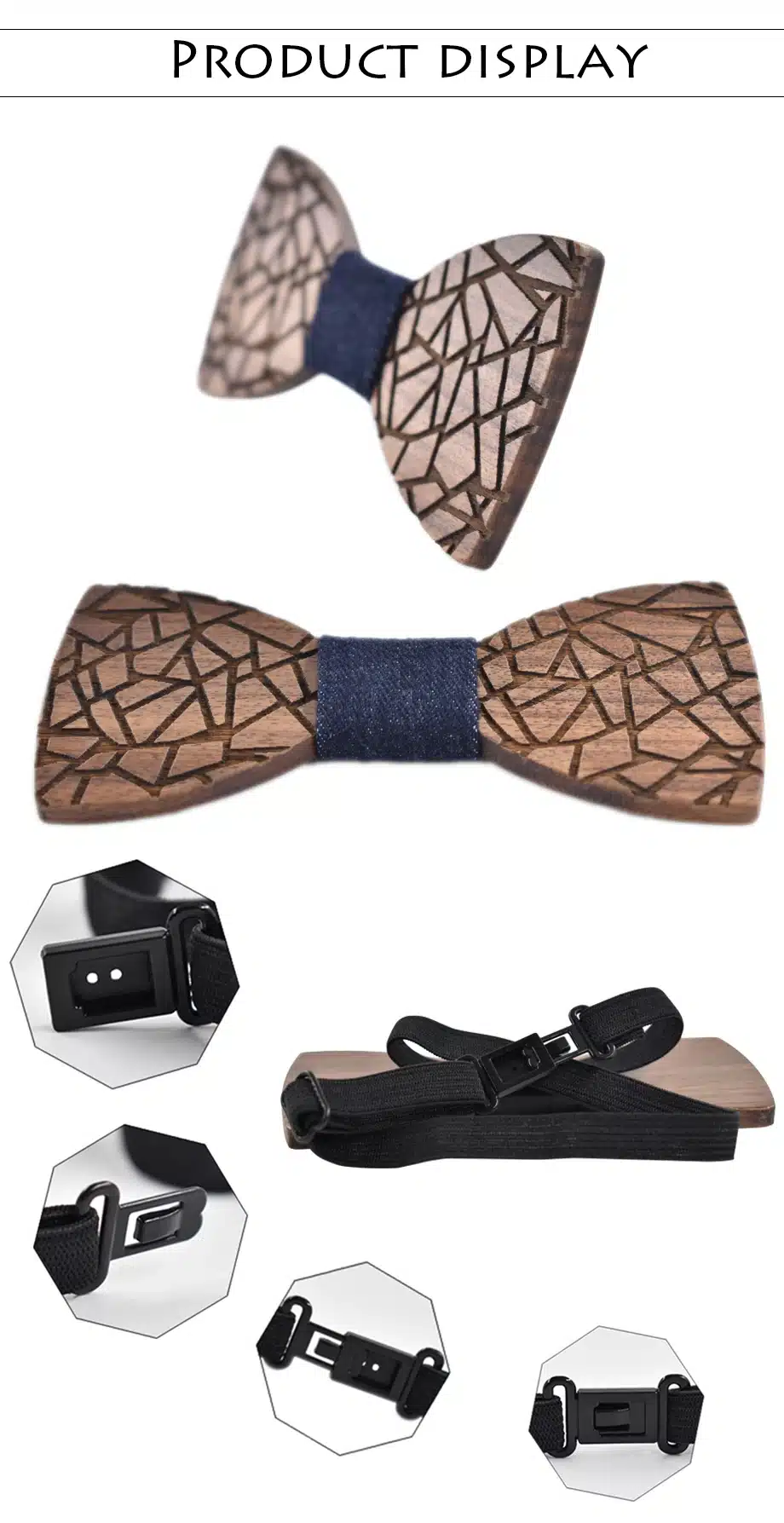 ZDJMEITRXDOOW 2018 New design Wood Bow Ties for Mens Wedding fissur Wooden Bow Tie Butterfly Shape Bowknots Gravatas Slim Cravat 3